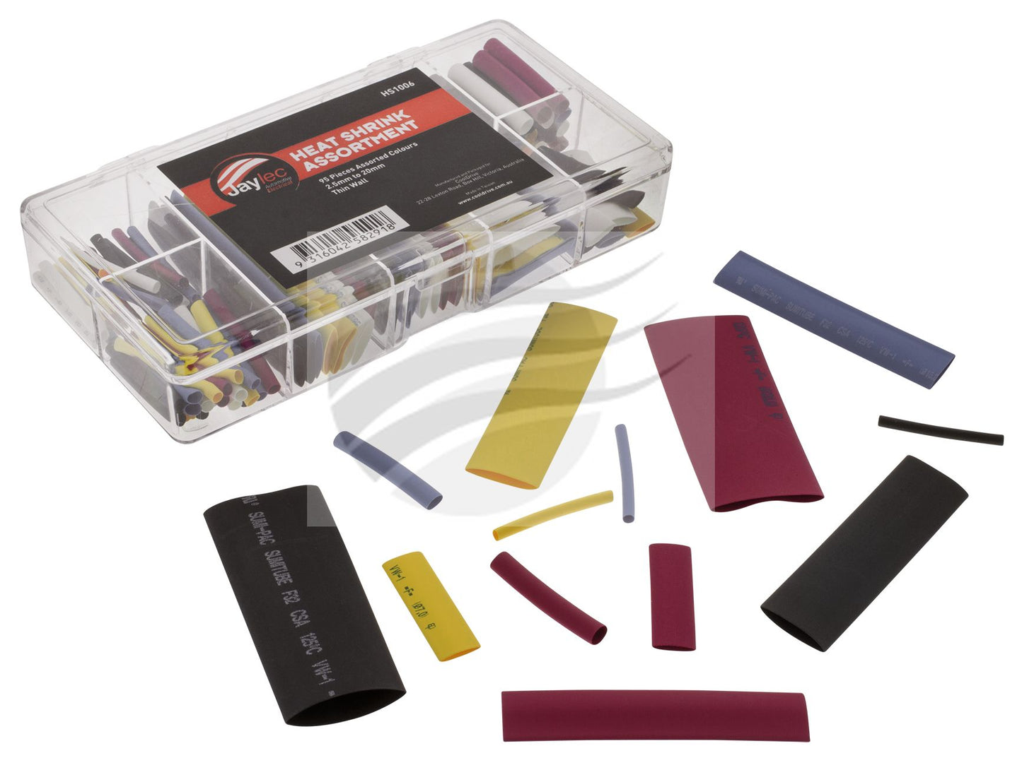 95 PCS HEAT SHRINK ASSORTMENT KIT ASSORTED COLOURS 2.5-20mm