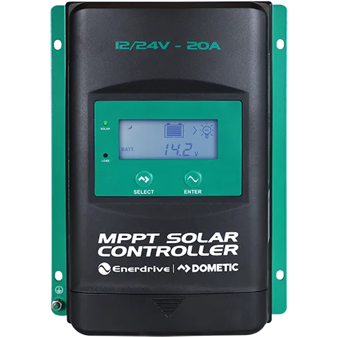 ENERDRIVE MPPT SOLAR CONTROLLER W/DISPLAY - 20AMP 12/24V
