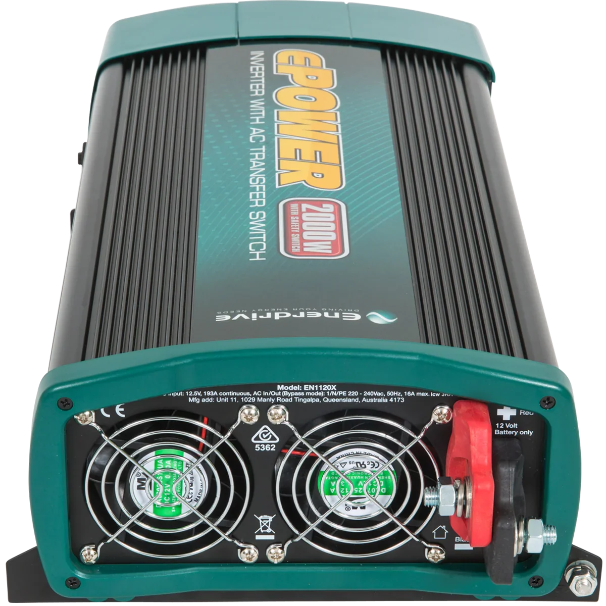 Enerdrive ePOWER 2000W 24V True Sine Wave Inverter with AC Transfer & Safety Switch