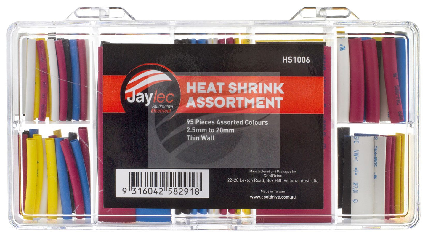95 PCS HEAT SHRINK ASSORTMENT KIT ASSORTED COLOURS 2.5-20mm