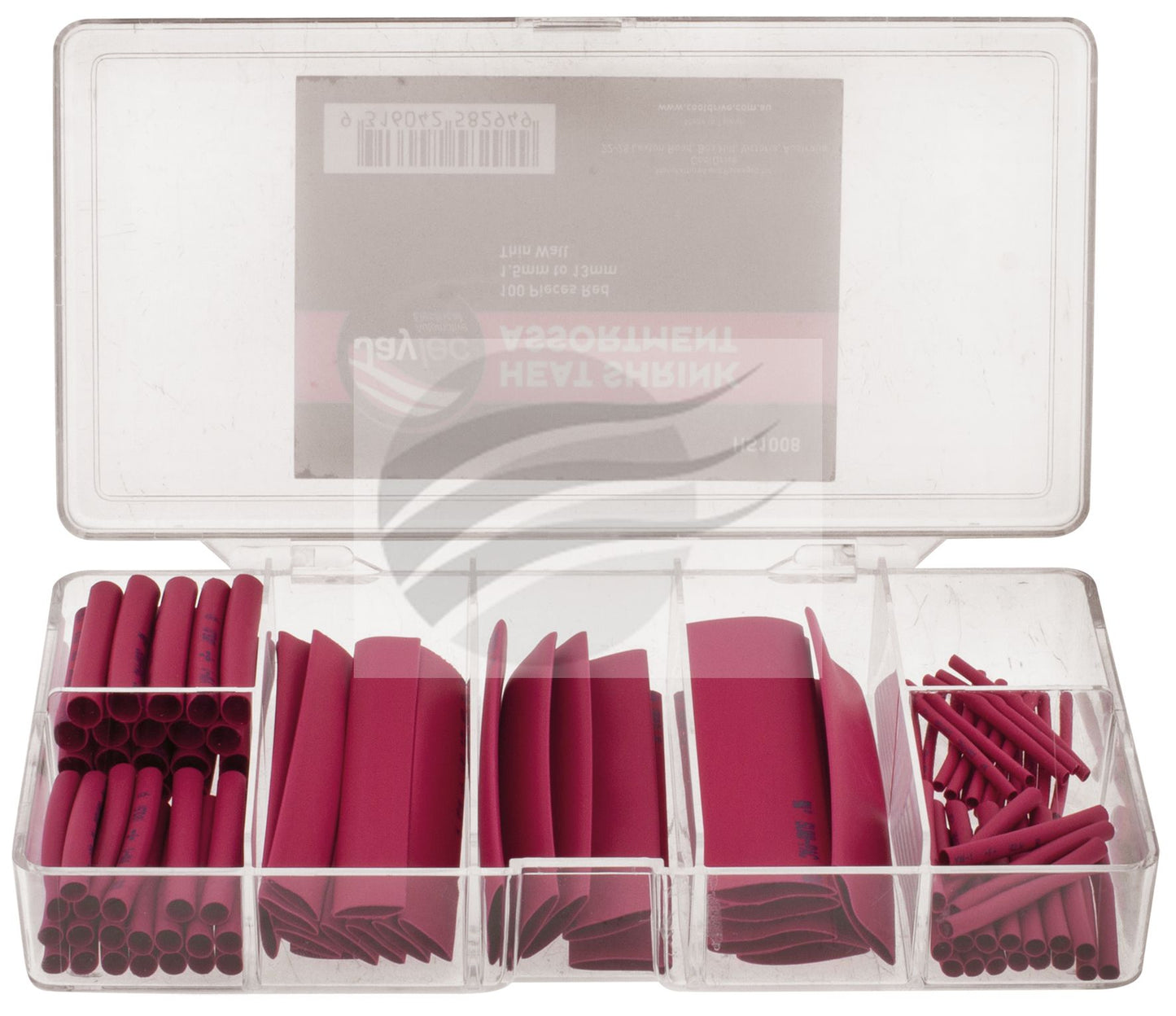 100 PCS HEAT SHRINK ASSORTMENT KIT RED 1.5-13mm