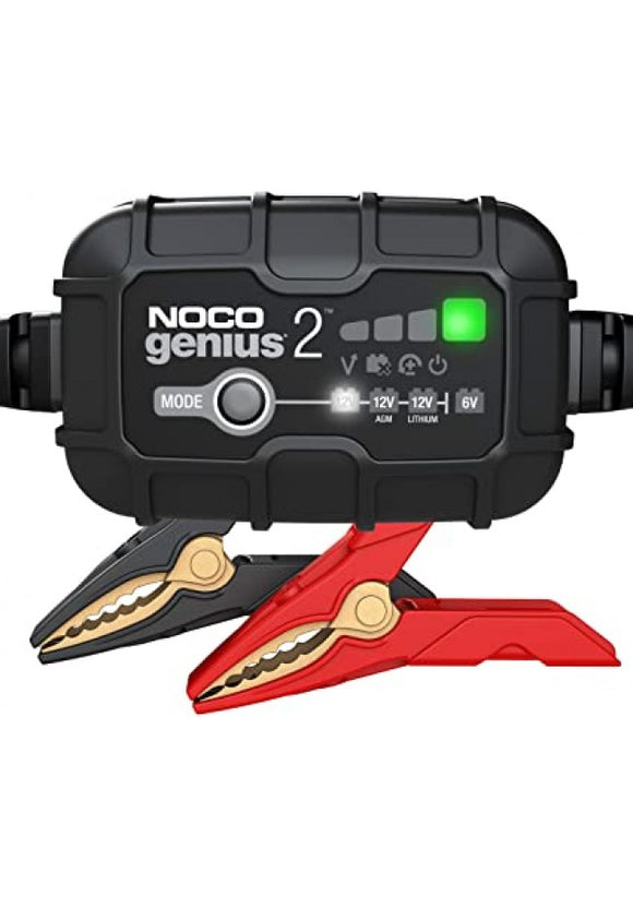NOCO 6/12V 2A SMART BATTERY CHARGER LEAD ACID, FLOODED, GEL, AGM LITHIUM-ION BATTERIES