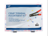 CRIMP TERMINAL ASSORTMENT KIT 320PCS X TERMINALS + CRIMPER