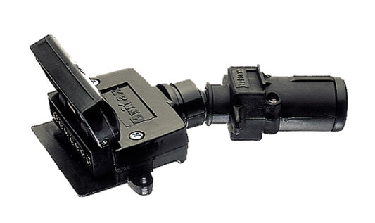 OEX Trailer Plug Adaptor 7 Pin Small Round Plug (Car) To 7 Pin Flat Socket (Trailer)