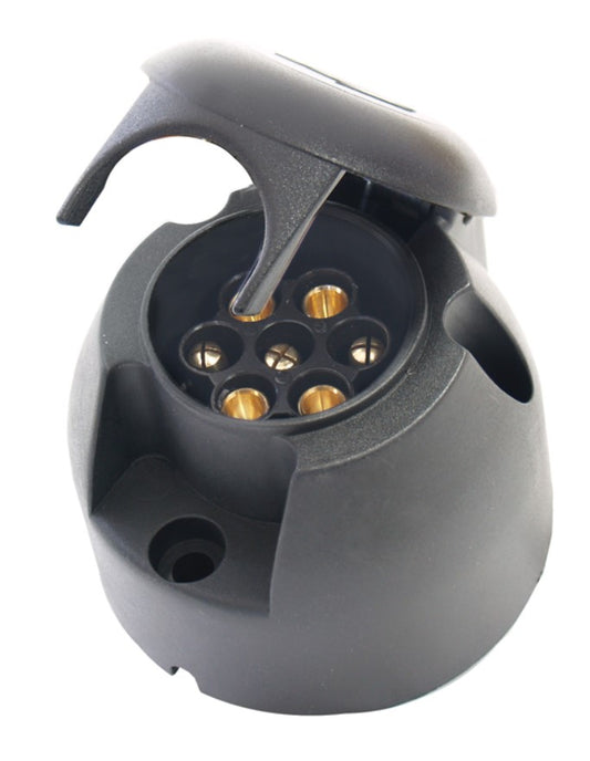 LARGE 7 PIN ROUND TRAILER PLUG CAR SIDE