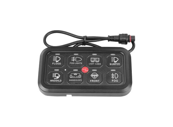 SMART 8 SWITCH PANEL - BLUE BACKLIT PANEL